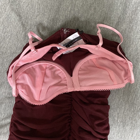 Burgundy and pink mini dress - Picture 7 of 11